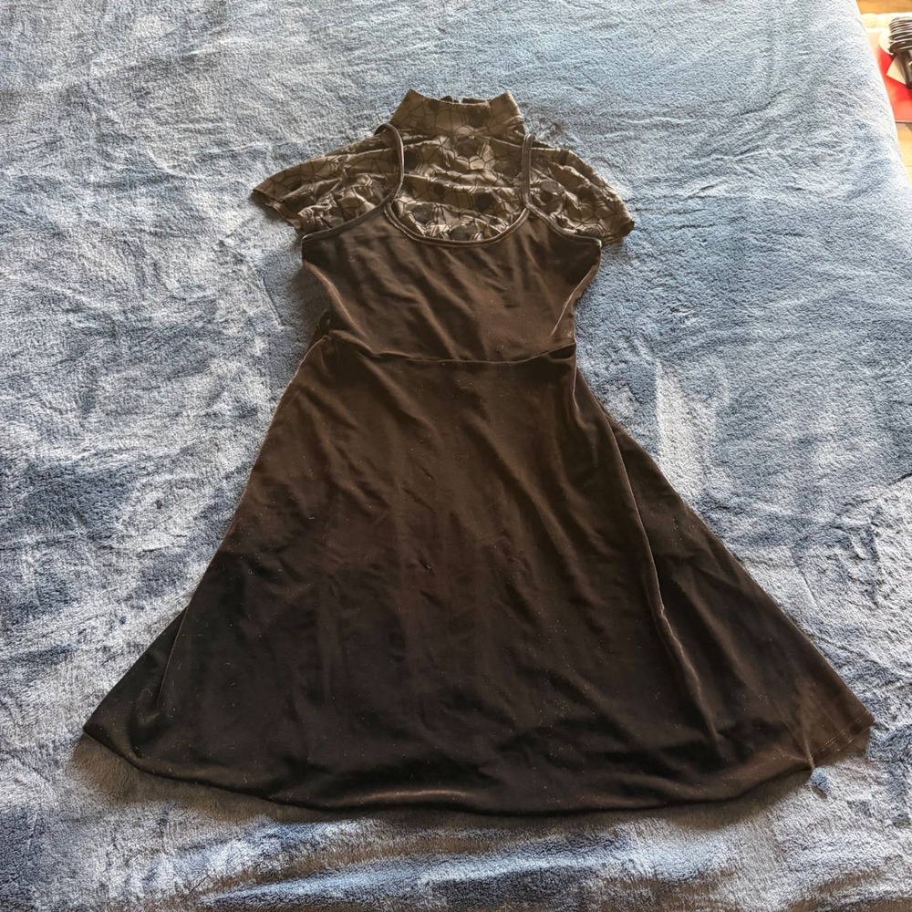 Disney Her Universe Black Spiderweb Mickey Halloween Dress Size Small - E0714